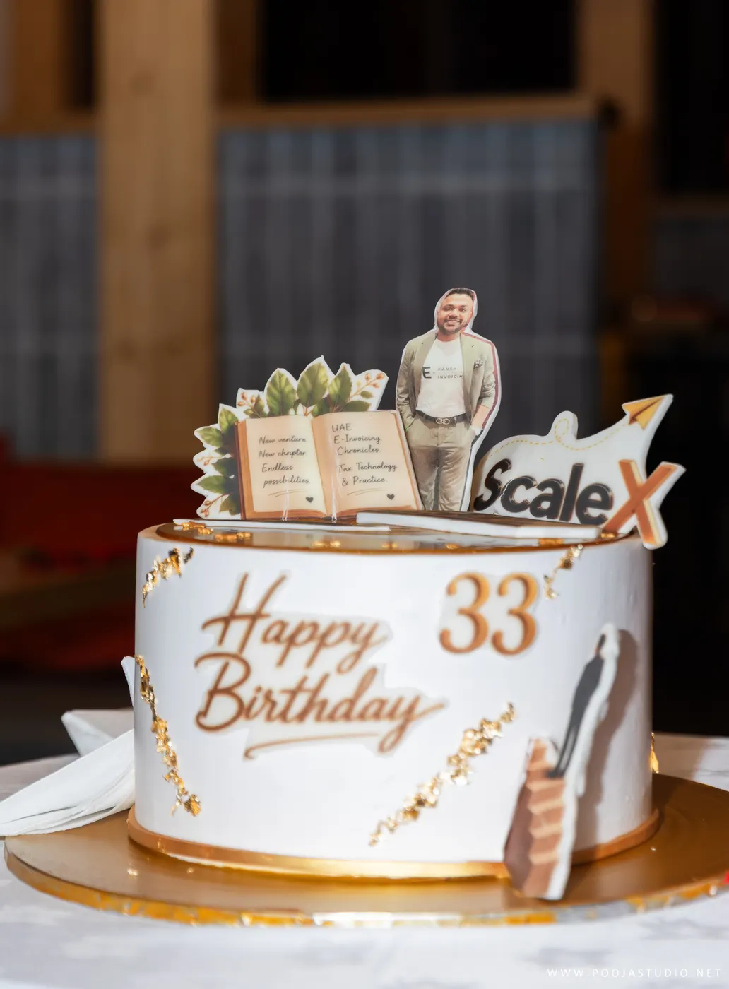 Celebration cake marking the ScaleX Tax launch and book release